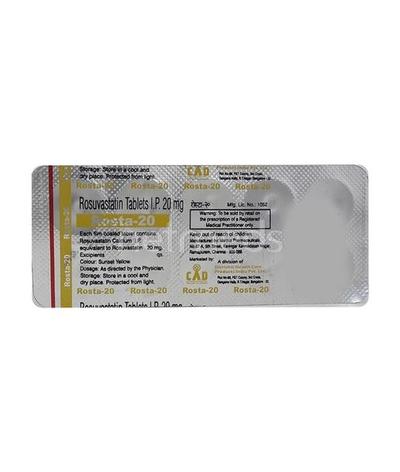 Rosta 20mg Tablet 10'S - High Cholesterol-Dys