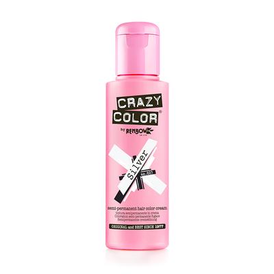 Crazy Color Semi-Permanent Hair Color Cream - Silver 100 ml - Crème
