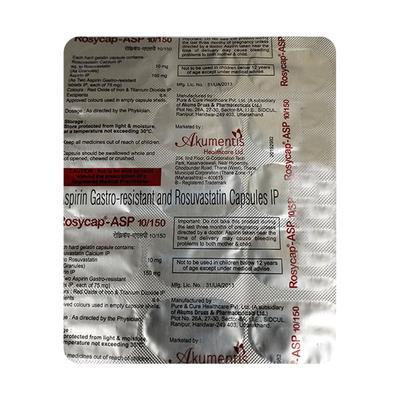 ROSYCAP ASP 10/150 Capsule 15's - High Cholesterol-Dys