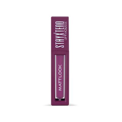 Matt Look Stayxtend Lip Mousse Enriched With Vitamin E & Non Sticky, Crazy Mauve-16 4 ml - Liquid Lipsticks