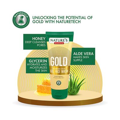 Nature's Essence Gel Face Wash - Gold Glowing skin 100 ml - Face Wash & Cleansers