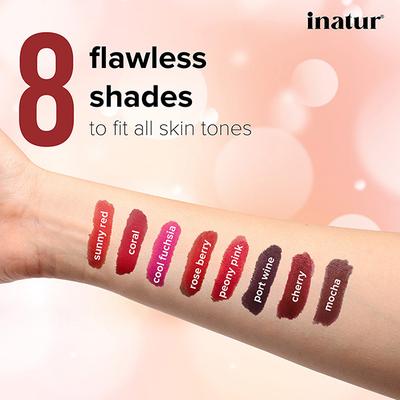 Inatur Lip and Cheek Tint - Sunny Red 4 gm - Lip Stains & Tints
