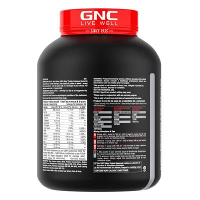 GNC AMP Gold Series 100% Whey Protein Advanced Powder - Delicious Strawberry 1.81 kg - Whey Proteins