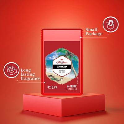 Old Spice Nomad No Gas Deodorant Body Spray Perfume for Men Pocket Size 17ml each, Travel Friendly 2's - Men Deodorants/Roll-Ons