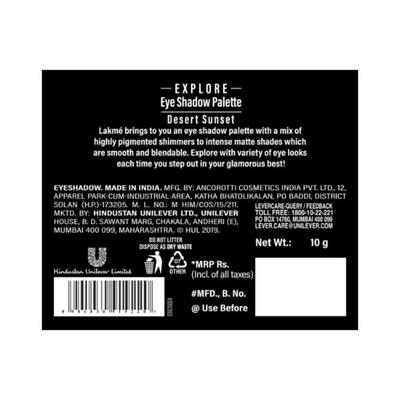 Lakme 29384 - LkAbs Explore EyeShadow Desert Sunset 10 gm - Eye Shadow Palettes