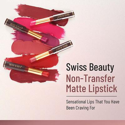 Swiss Beauty Non-Tranfer Matte Lipstick Shade- Shy Pink 2 gm - Lipsticks
