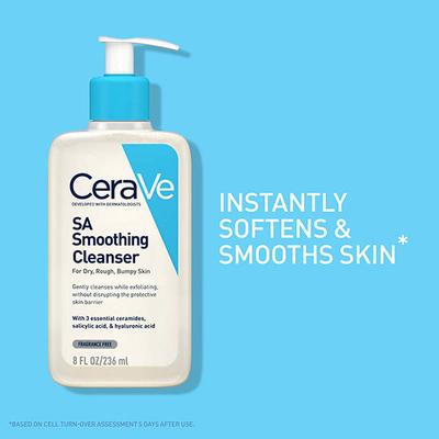 CeraVe SA Smoothing Cleanser For Dry, Rough & Bumpy Skin, Face wash with Salicylic Acid & Ceramides 236 ml - Face Washes