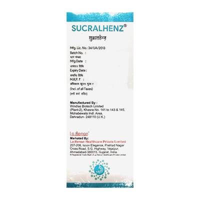 SUCRALHENZ PEPPERMINT FLAVOUR Oral Suspension 200ml - Ulcer/Reflux/Flatulence-Aaa