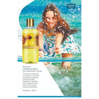 Vaadi Herbals Shower Gel - Refreshing Lemon & Basil 300 ml - Shower Gels & Body Wash