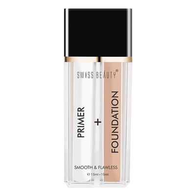 Swiss Beauty Primer & Foundation - (Natural Sand) 30 ml - Foundation