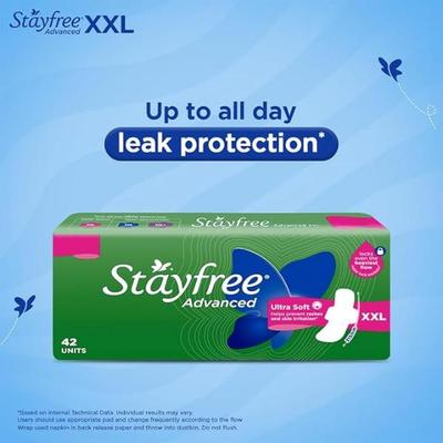 Stayfree Advanced Ultra-Soft Sanitary Pad (XXL) 42's - Sanitary Napkins