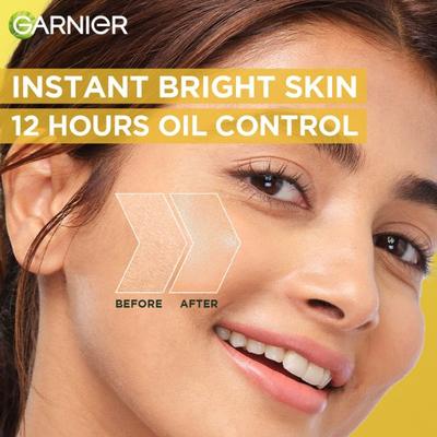 Garnier Bright Complete Vitamin C Serum Gel - Vitamin C + Lemon for Instant Brighter Skin 45gm - Under Eye Creams & Serums