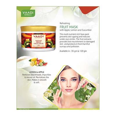 Refreshing Fruit Face Pack With Apple Lemon & Cucumber 600 gm - Face Packs