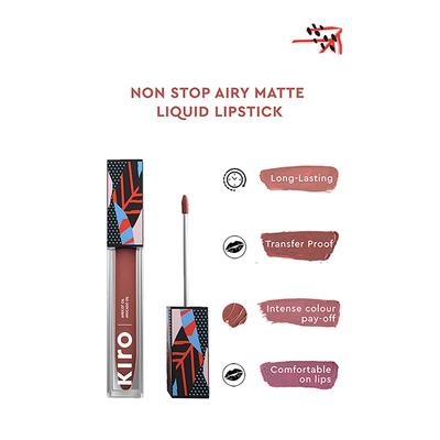 KIRO Non - Stop Airy Matte Liquid Lip Fiery Ruby 02 5 ml - Liquid Lipsticks