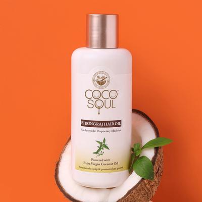 Coco Soul Bhringraj Hair Oil With Extra Virgin Coconut Oil - Makers Of Parachute Advansed 200 ml - Hair Oils
