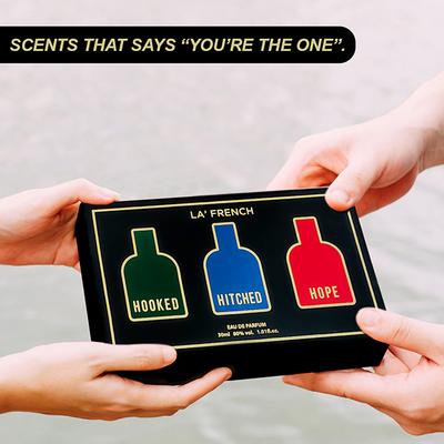 La French Hooked, Hitched and Hope Perfume Gift Set for Men 90 ml - Men Perfumes (Edt/Edp)
