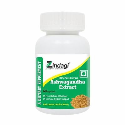 Zindagi Ashwagandha Extract Capsule 60's - Ashwagandha