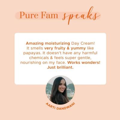 PureSense Natural Papaya Day Cream with Kakadu Plum & Moringa with SPF 20 & UV protection Face Moisturizer 60 ml - Day Cream