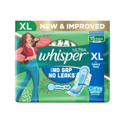 Whisper Ultra Clean Sanitary Pads (XL) 15's - Sanitary Napkins