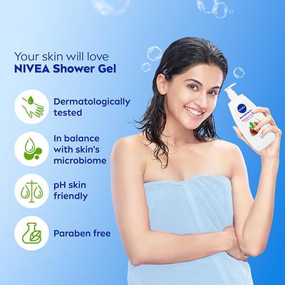 Nivea Shower Gel Passion Fruit And Monoi Oil 1000 ml - Shower Gels & Body Wash