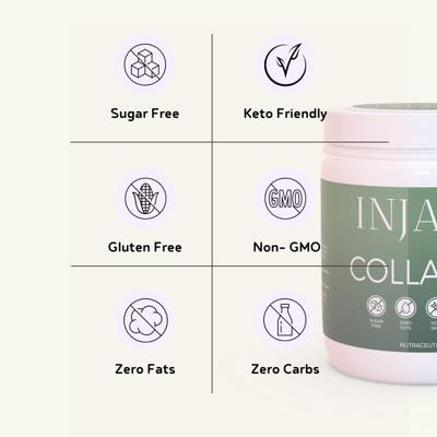 INJA Prime Collagen Finest Hydrolyzed Marine Collagen Powder - Unflavoured 125 gm - Hair & Skin