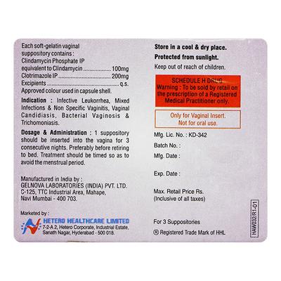 Imidil C Vaginal Suppository 3'S - Fungal Infections-Anf