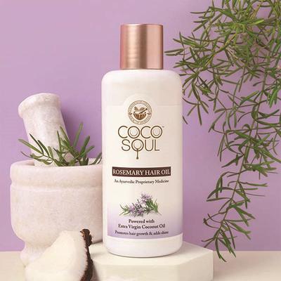 Coco Soul Rosemary Hair Oil With Extra Virgin Coconut Oil - Makers Of Parachute Advansed 200 ml - Hair Oils