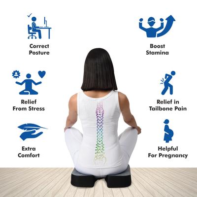 AccuSure PU Foam Coccyx Cushion (Blue) 1's - Abdomen/Neck/Arm/Elbow Supports