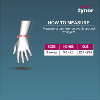 Tynor Wrist Brace with Thumb (Neoprene) (One Size Fits All) (J 03) - Hand/Wrist Supports