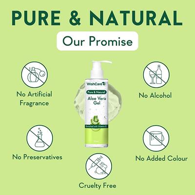 Wishcare Pure & Natural Aloe Vera Gel - Enriched With Vitamin E 200 ml - Skin-Treatment