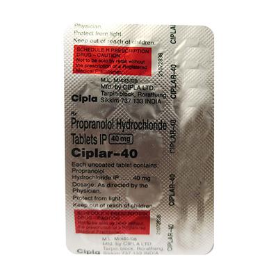 Ciplar 40mg Tablet 15'S - Hypertension-Bet