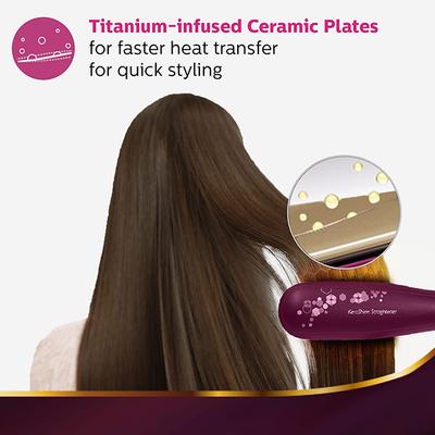 Philips Kerashine Titanium Wide plate Straightener with SilkProtect Technology (BHS738/00) 1's - Straighteners