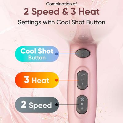 Vega Go Pro 2100W Professional Hair Dryer For Men & Women With 2 Speed/3 Temperature Settings, (Vhdh-25) - Hair Dryers