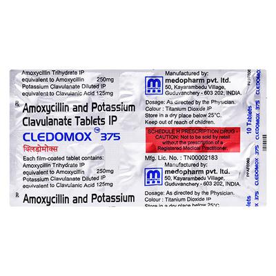 CLEDOMOX 375 Tablet 10's - Bacterial Infections-Pen