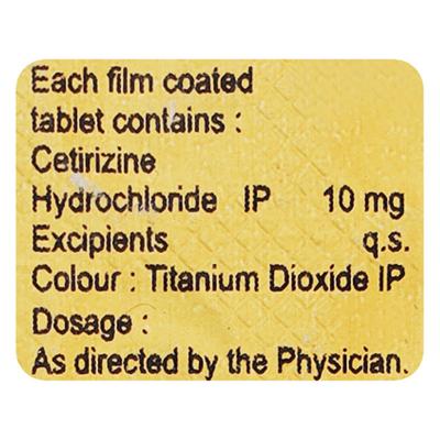 Histacet 10mg Tablet 10'S - Allergies-Ant