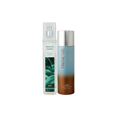 Ajmal Primitive Forests Edt Of 2 & Magnetize Deodorant Pack of 2 450 ml - Perfumes (Edt/Edp)
