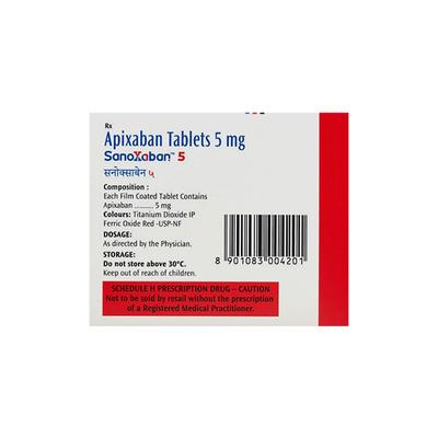 SANOXABAN 5 Tablet 10's - Blood Clot-Ant