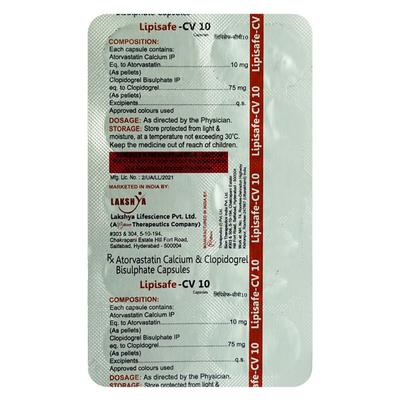 Lipisafe CV 10mg Capsule 10'S - High Cholesterol-Dys