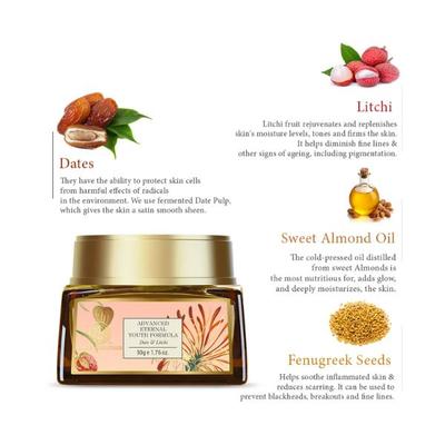 Forest Essentials Advanced Eternal Youth Formula Date & Litchianti-Aging Night Cream 50 gm - Face Moisturizers