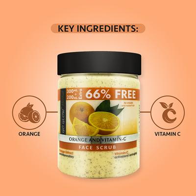 Berina Go Glow By Berina Orange & Vitamin E Face Scrub 500 ml - Scrubs & Exfoliants