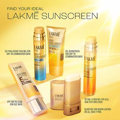 Lakme Fluid SPF 50 PA++++ In-Vivo tested Sunscreen With 1% Niacinamide & Ceramide,for Oily Skin 50ml - Body Sunscreen