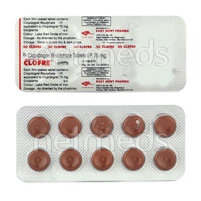 Clofre 75mg Tablet 10'S - Blood Clot-Ant