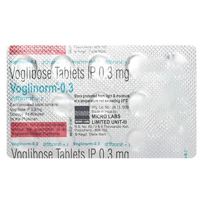 VOGLINORM 0.3 Tablet 15's - Diabetes-Ant