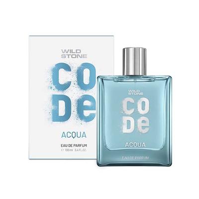 Wild Stone Code Acqua Eau De Parfum for Men, Fresh, Sparkling & Energising Premium Perfume for Men 100 ml - Men Perfumes (Edt/Edp)