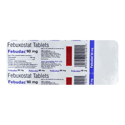 FEBUDAC 80mg Tablet 10's - Gout