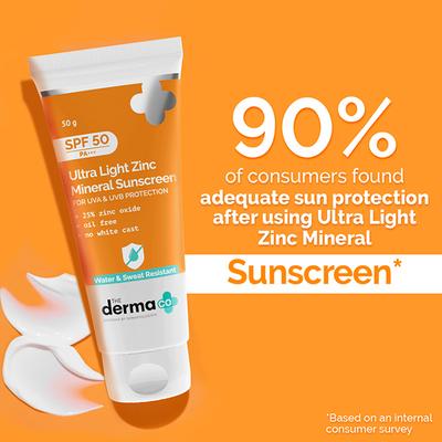 The Derma Co. Ultra Light Zinc Sunscreen 50 g - Face Sunscreen