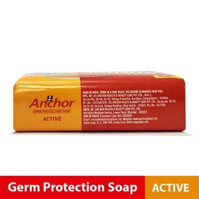 Anchor Germ Protection Soap - Active (Pack of 4 X 125 gm) - Shower Gels & Body Wash