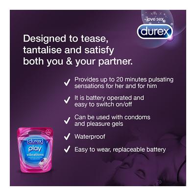 Durex Play Vibrating Ring 1's - Massagers And Vibrators