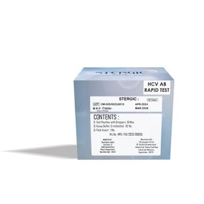 STERGIC HCV AB Rapid Test 1's - Test Strips & Lancets