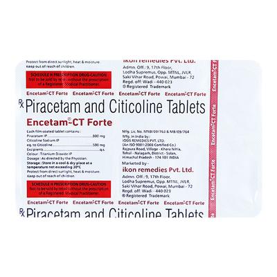 ENCETAM CT FORTE Tablet 10's - Nootropics And Neurotrophics